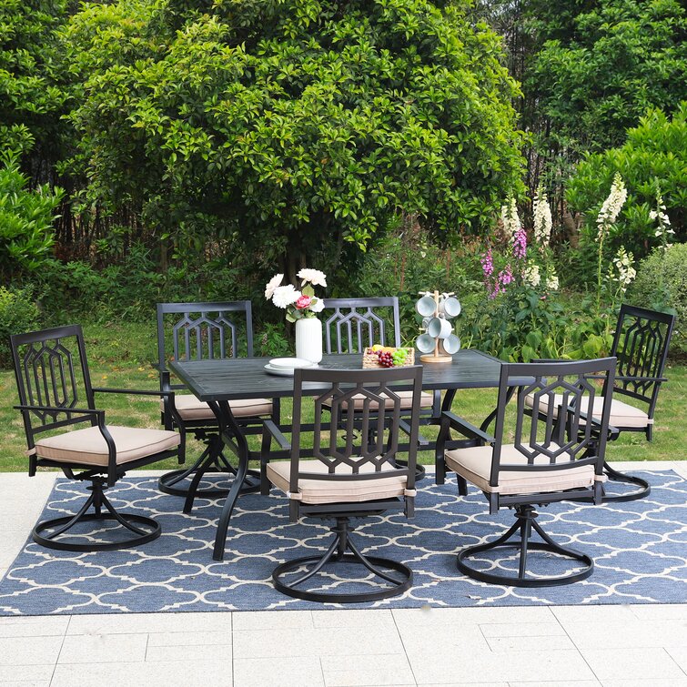 Rectangular garden best sale table set